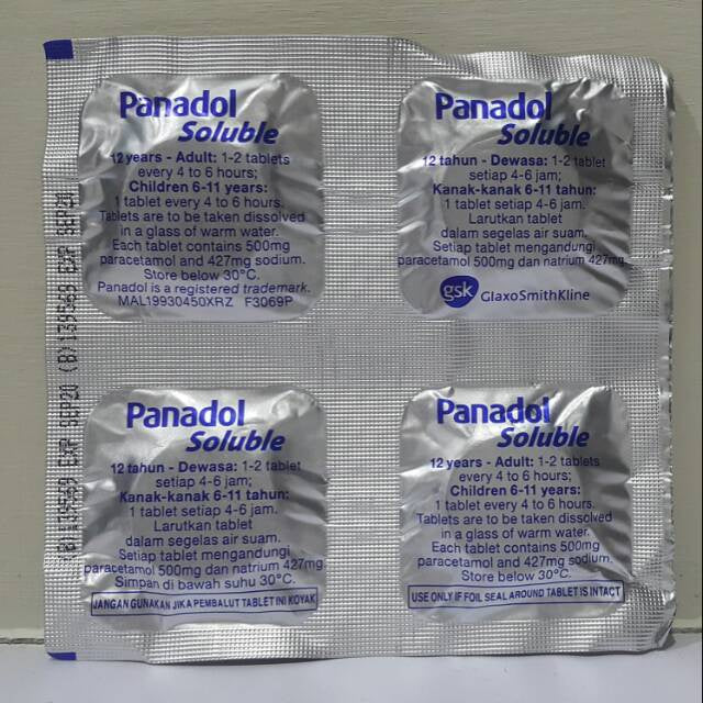 🔥Ready Stock🔥GSK Panadol Soluble (Lemon Flavour) 20 Tablets - 1 box (EXP : 02/2025)