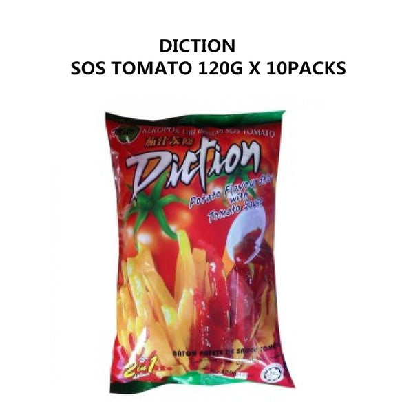 DICTION KEROPOK UBI DENGAN SOS TOMATO 120G X 10PACKS