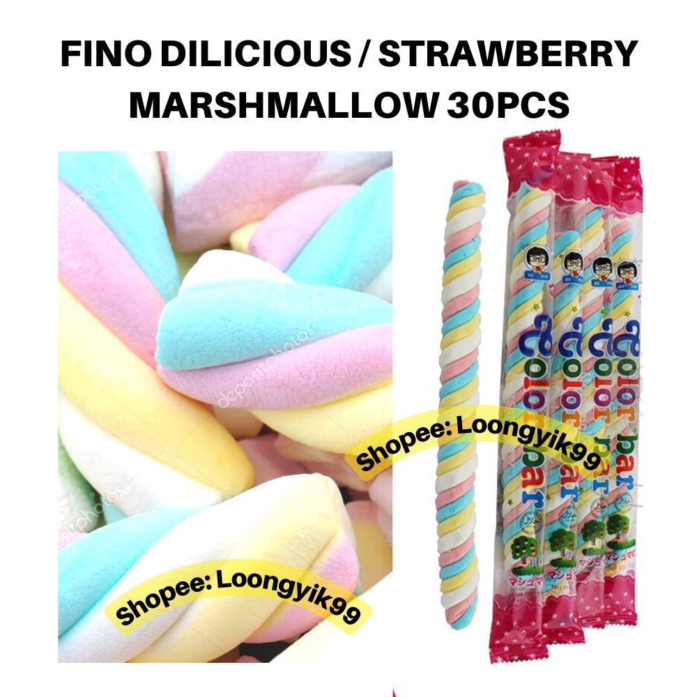 FINO DILICIOUS / STRAWBERRY LONG MARSHMALLOW 30PCS