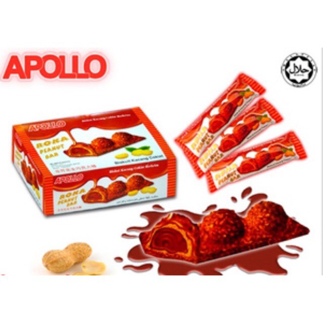 APOLLO ROKA PEANUT BAR (24PCSX18G) READY STOCK AND HALAL