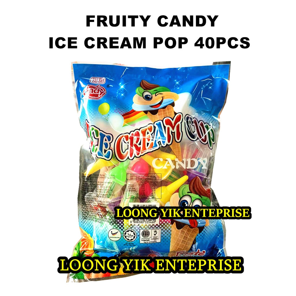 FRUITY CANDY RING 40PCS / ICE CREAM POP 40PCS