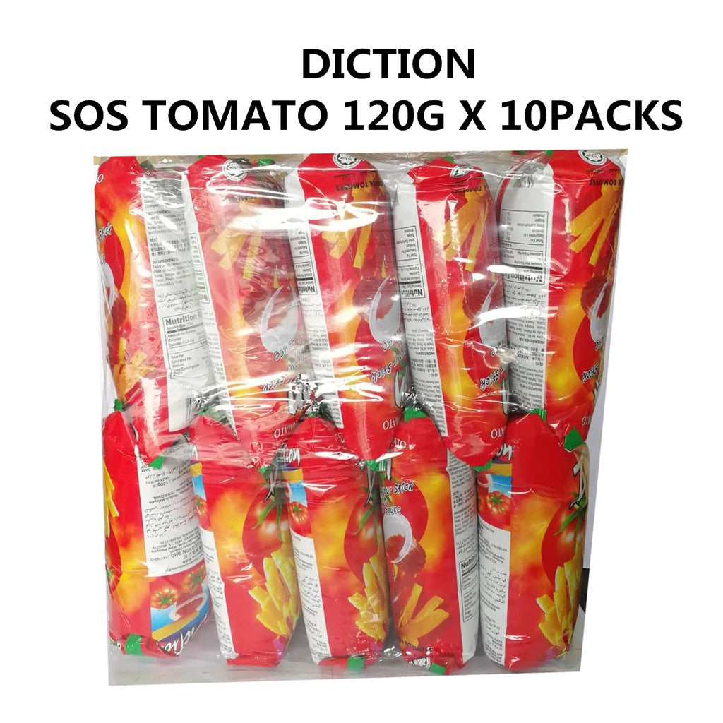 DICTION KEROPOK UBI DENGAN SOS TOMATO 120G X 10PACKS