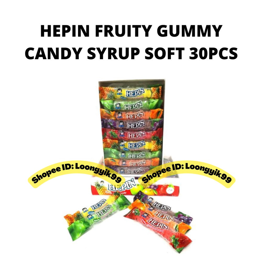 HEPIN FRUITY GUMMY CANDY SYRUP SOFT 30PCS