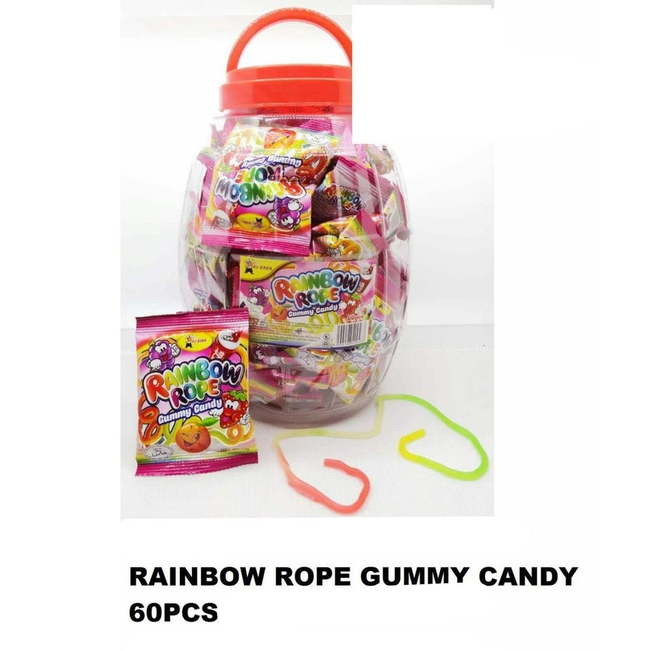 RAINBOW ROPE GUMMY CANDY 60PCS