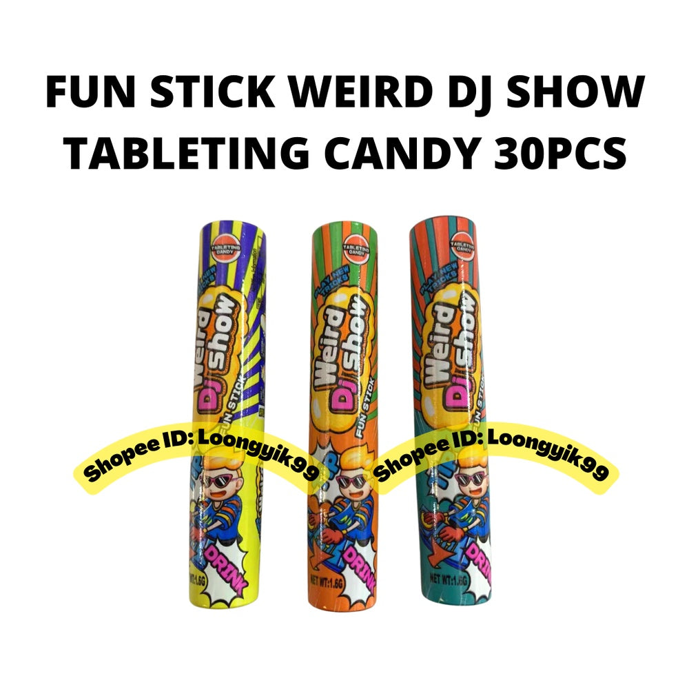 FUN STICK WEIRD DJ SHOW TABLETING CANDY 30PCS