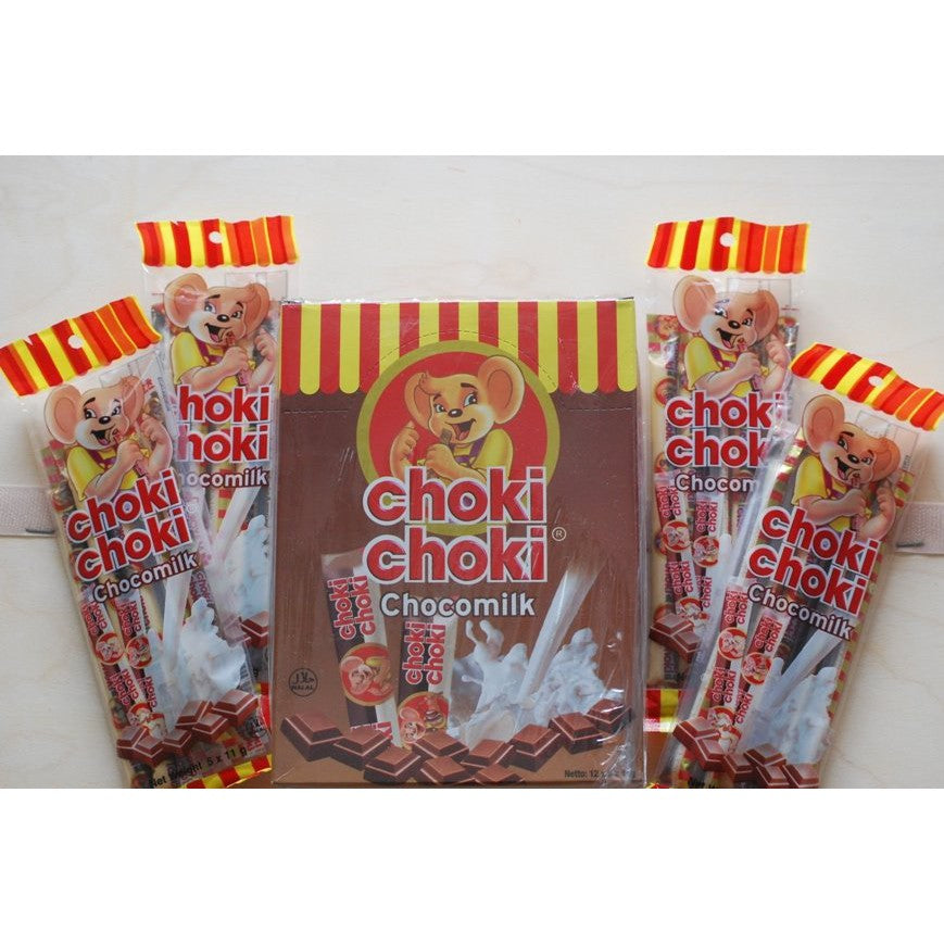 CHOKI-CHOKI CHOCOLATE TUBE CHOCOLATE / CHOCOMILK / CHOCOCASHEW 60PCS