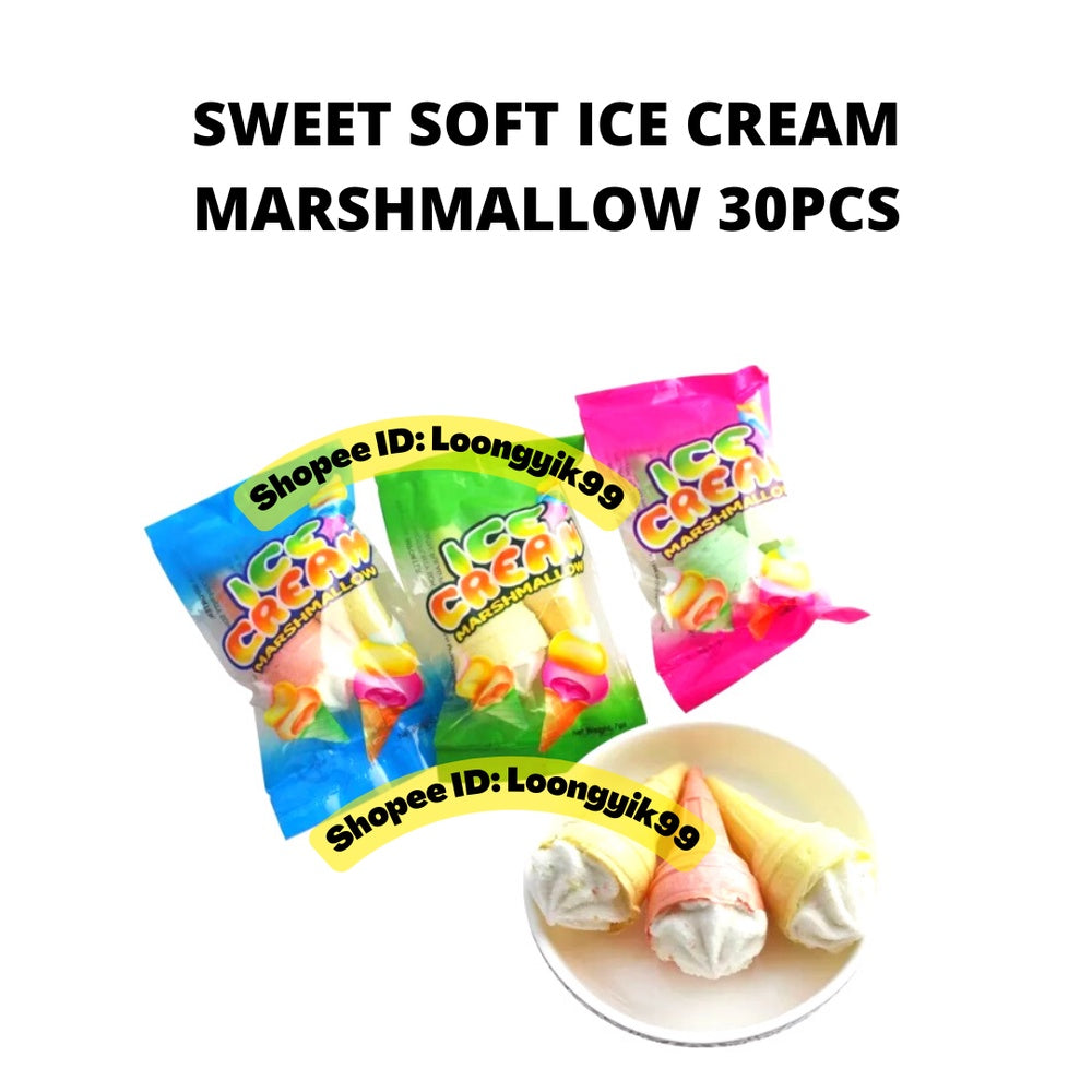 SWEET SOFT ICE CREAM MARSHMALLOW 30PCS HALAL