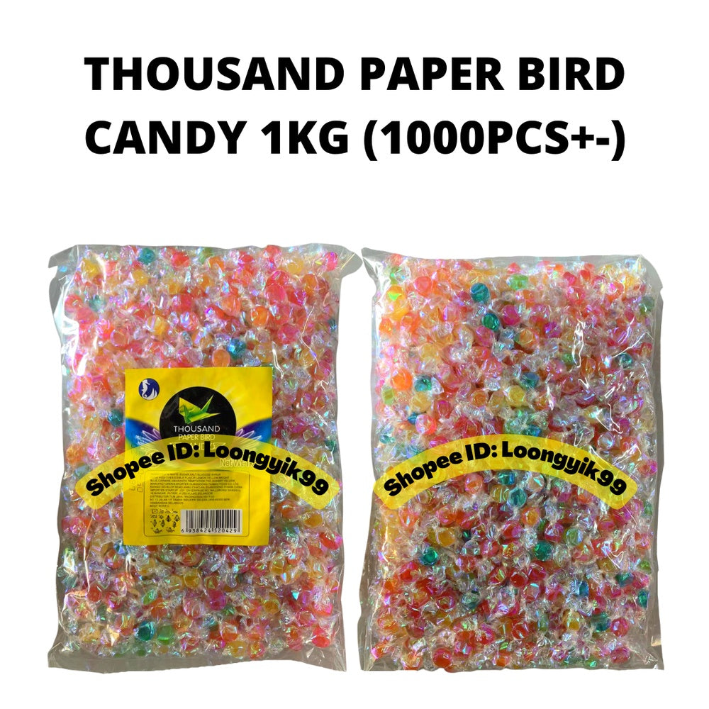 THOUSAND PAPER BIRD CANDY 1KG (1000PCS+-) HALAL