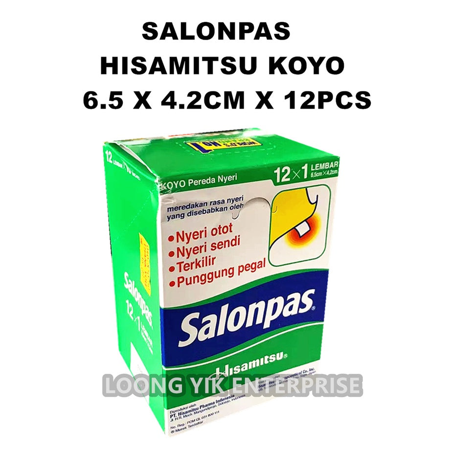 SALONPAS HISAMITSU KOYO 6.5CM X 4.2CM X 12PCS