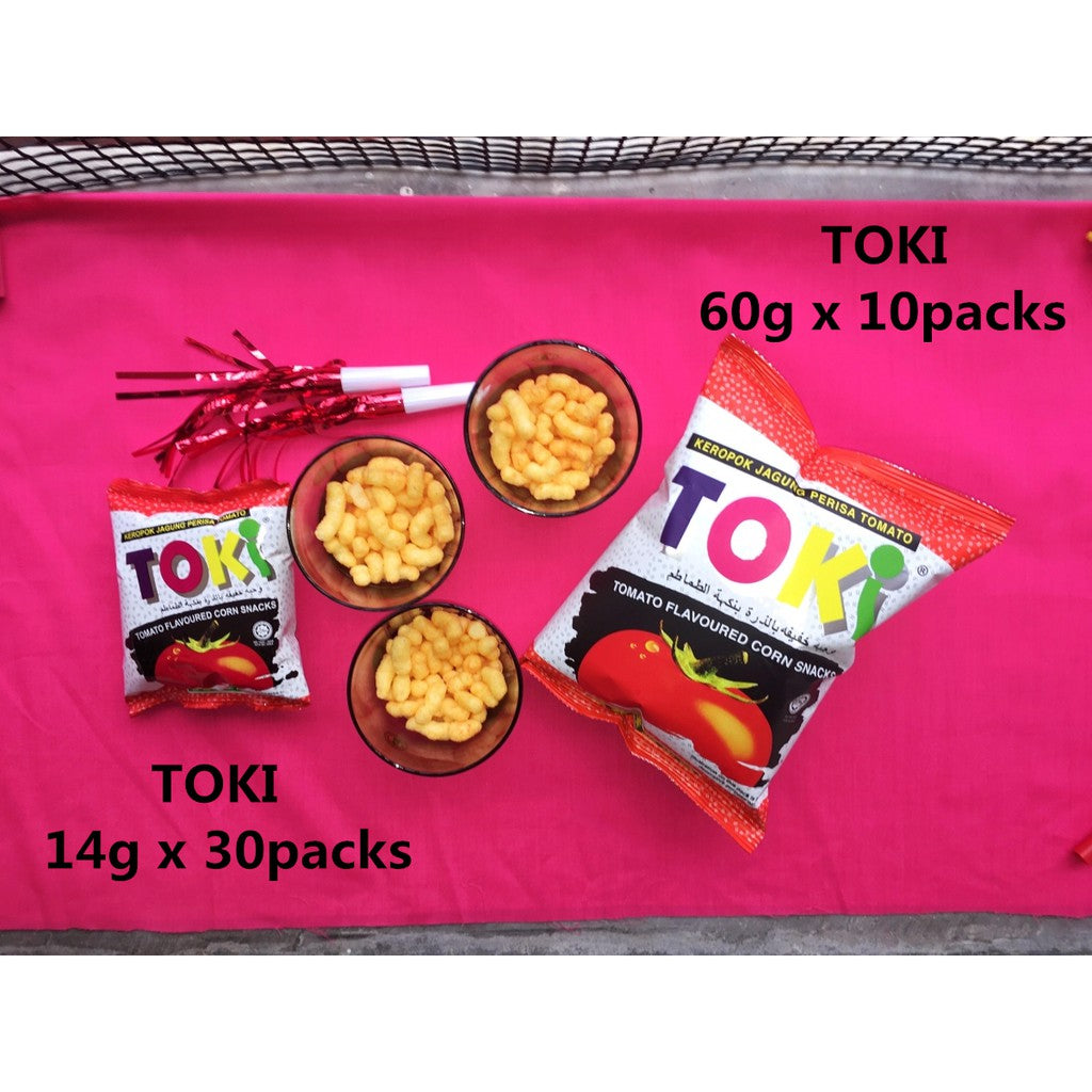 TOKI KEROPOK JAGUNG PERISA TOMATO 14G / 60G