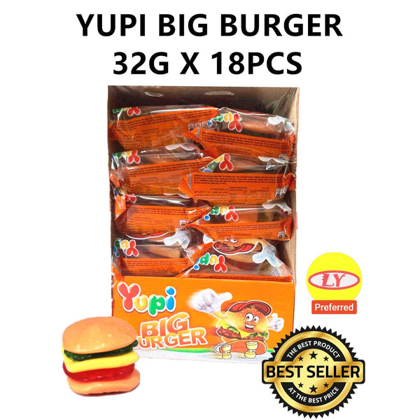 YUPI GUMMY BIG BURGER 18 X 32G READY STOCK