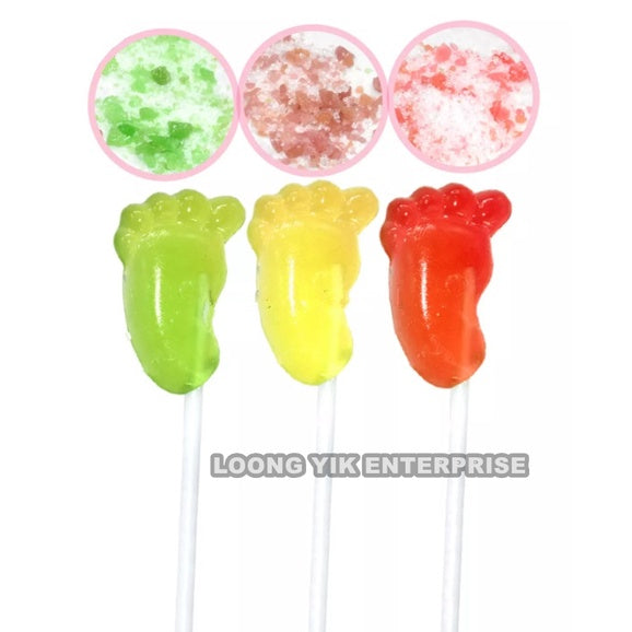 FOOT JUMPING CANDY LOLLIPOP WITH POPPING 13G X 30PCS