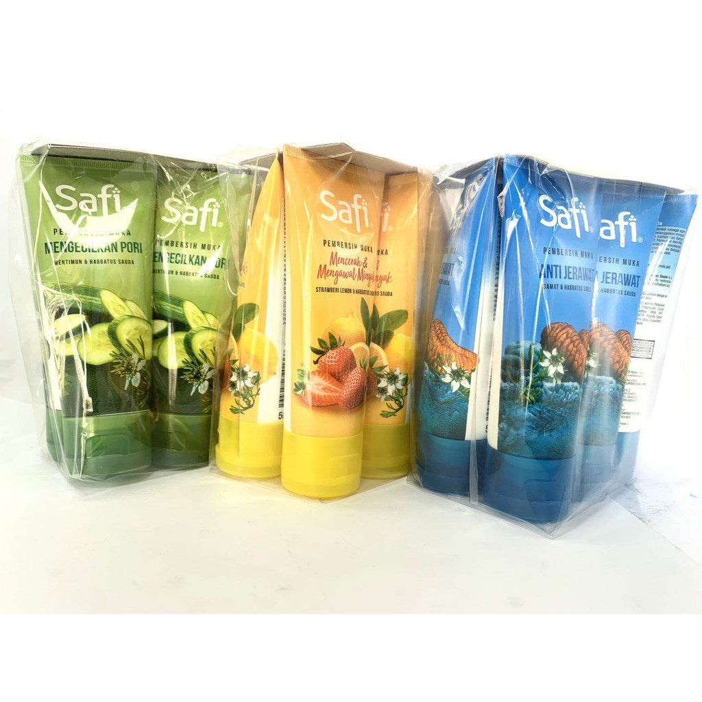 6PCS SAFI PEMBERSIH MUKA 50G FACIAL FOAM