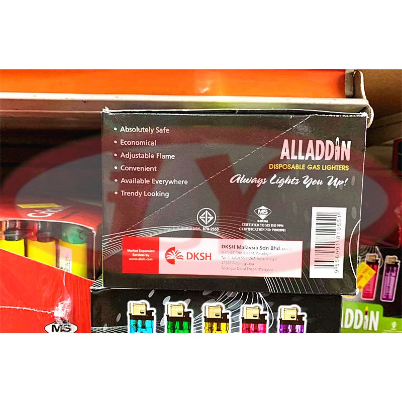 ALLADDIN DISPOSABLE GAS LIGHTERS 1BOX = 50PCS