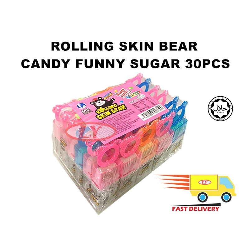 ROLLING SKIN BEAR CANDY FUNNY SUGAR 30PCS