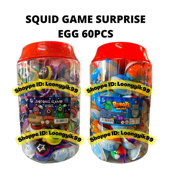 SQUID GAME SURPRISE EGG 60PCS ROBOTS CHOCOLATE CANDY HALAL