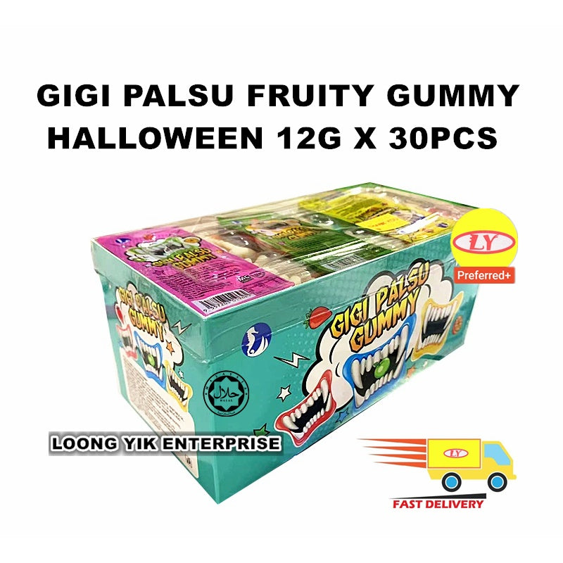 GIGI PALSU FRUITY GUMMY HALLOWEEN 12G X 30PCS Halal