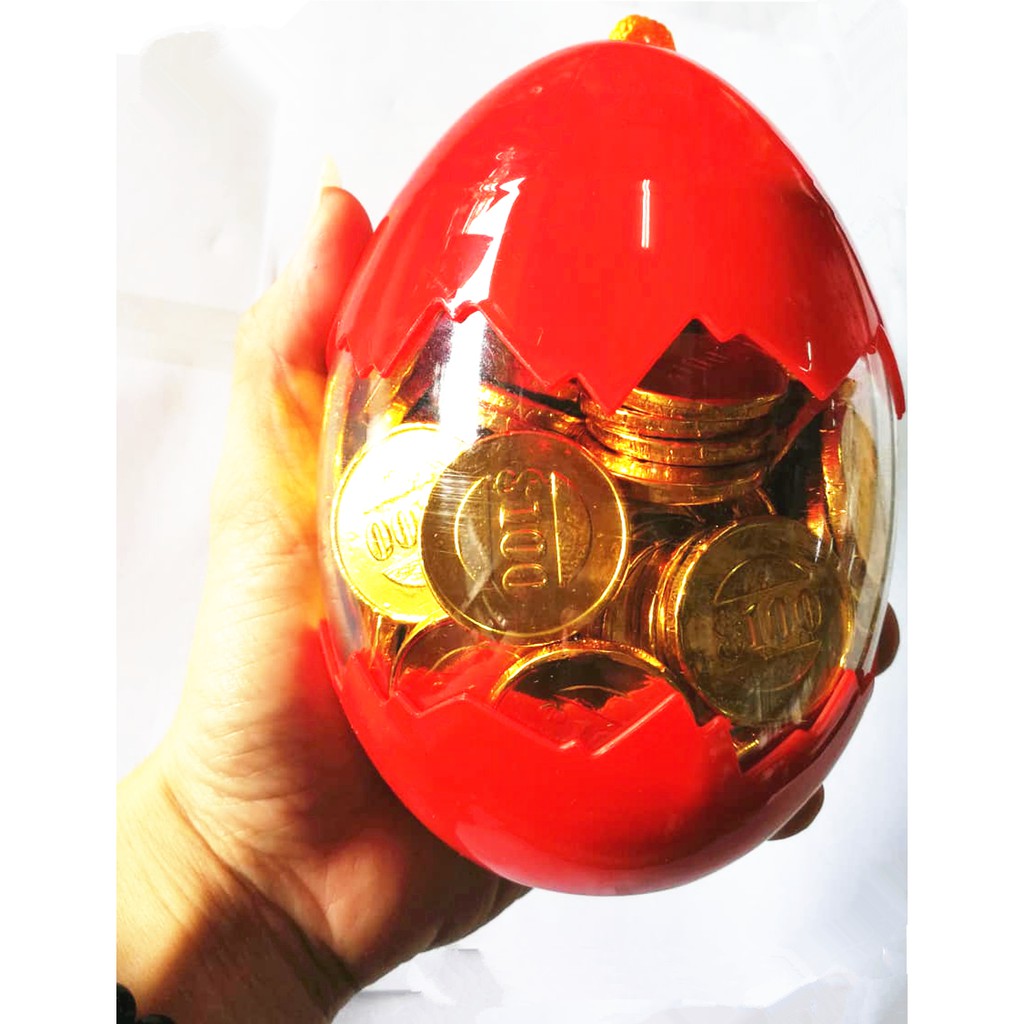 GOLD COIN CHOCOLATE EGG SHAPE COIN 100PCS