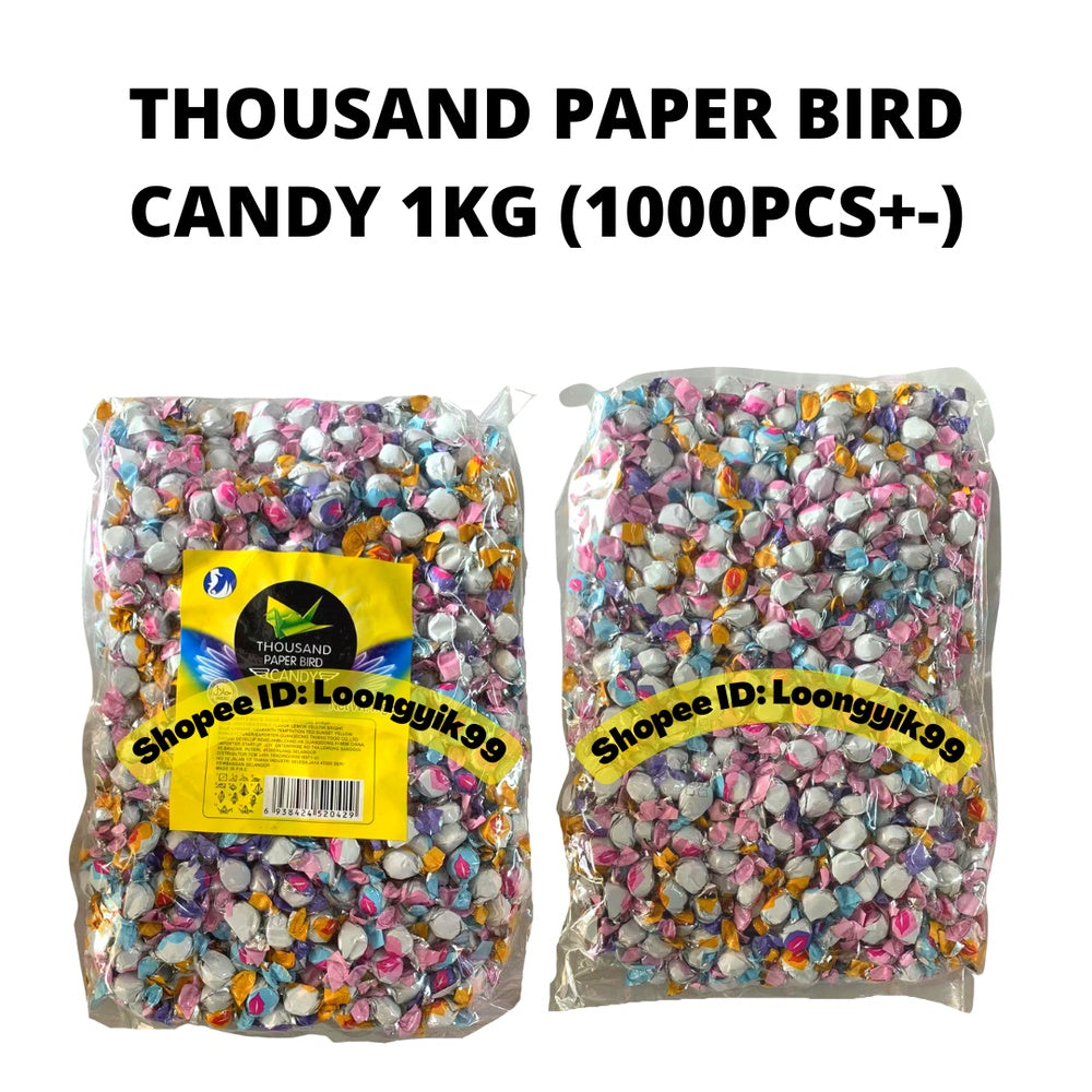 THOUSAND PAPER BIRD CANDY 1KG (1000PCS+-) HALAL