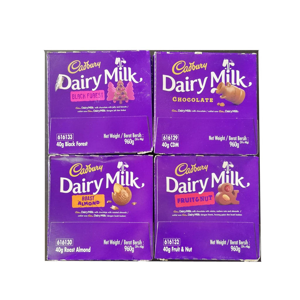 CADBURY DAIRY MILK CHOCOLATE BAR 40G X 24PCS