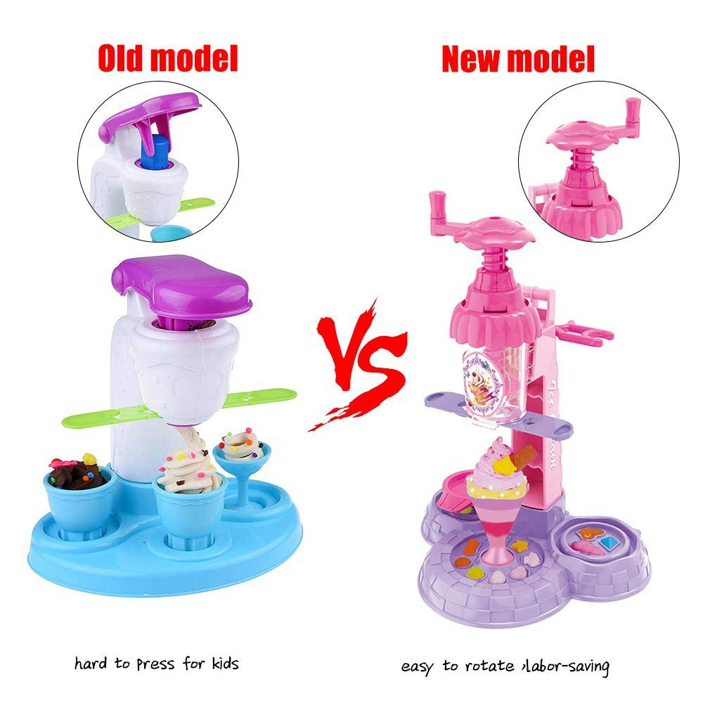 FUNNY PLAY CLAY ICE CREAM MACHINE SET