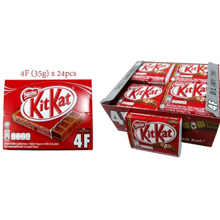 KIT KAT WAFER FINGER IN MILK CHOCOLATE 2F *Foil Wrap* 4F *Alufoil Wrap*