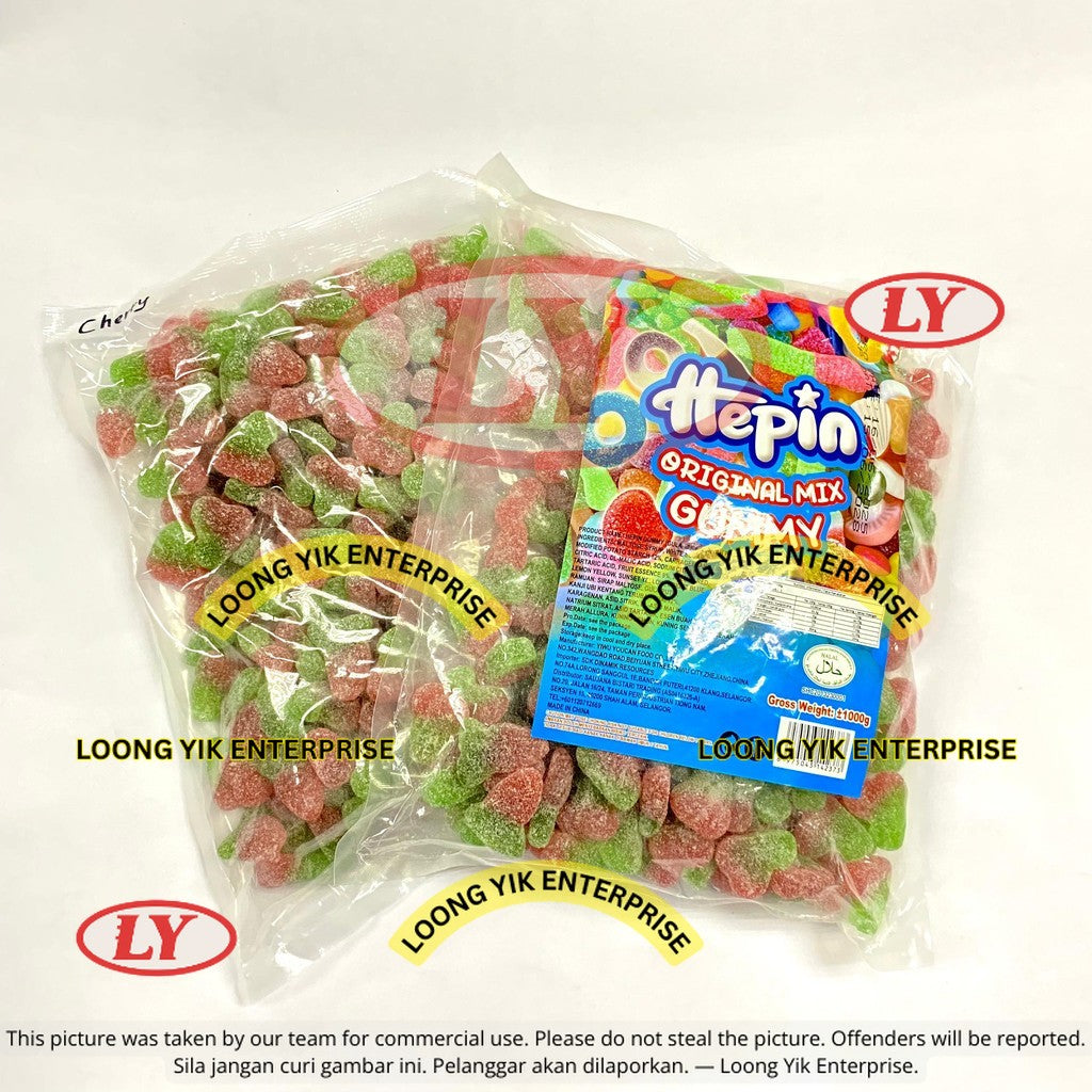 *Halal* 12Jenis 1Kg Hepin Gummy Candy Campuran Perisa Buah Animasi & Rekaan Makanan
