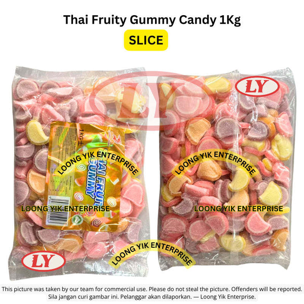 *Halal* Thai Fruity Gummy Candy 1Kg Slice/Circle