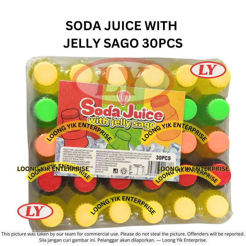 SODA JUICE WITH JELLY SAGO 30PCS HALAL