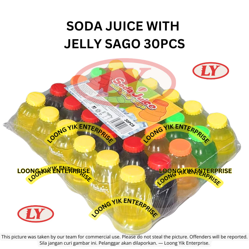 SODA JUICE WITH JELLY SAGO 30PCS HALAL