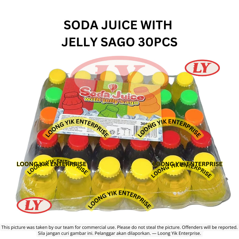 SODA JUICE WITH JELLY SAGO 30PCS HALAL
