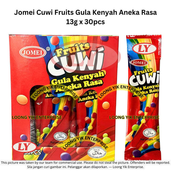 Halal Jomei Cuwi Fruits Gula Kenyah Aneka Rasa 13g x 30pcs