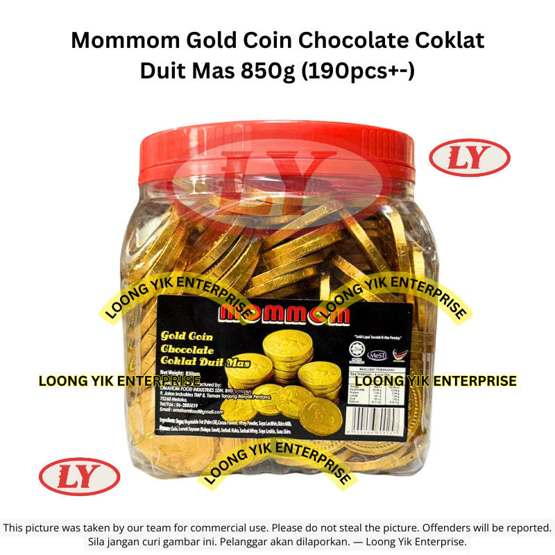Halal Mommom Gold Coin Chocolate Coklat Duit Mas 850g (190pcs+-)
