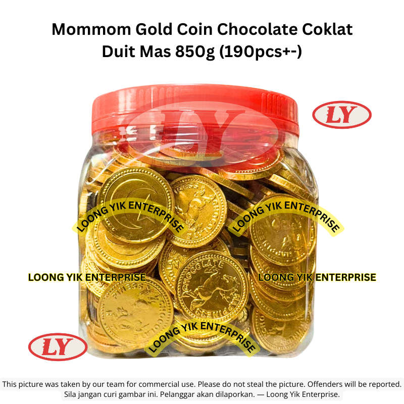 Halal Mommom Gold Coin Chocolate Coklat Duit Mas 850g (190pcs+-)