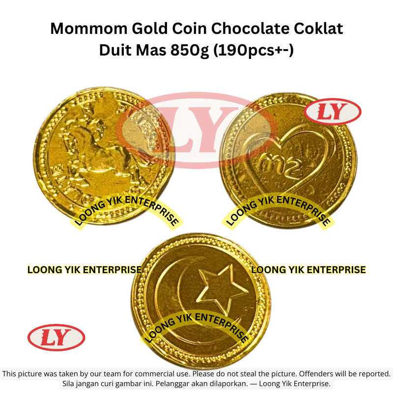 Halal Mommom Gold Coin Chocolate Coklat Duit Mas 850g (190pcs+-)