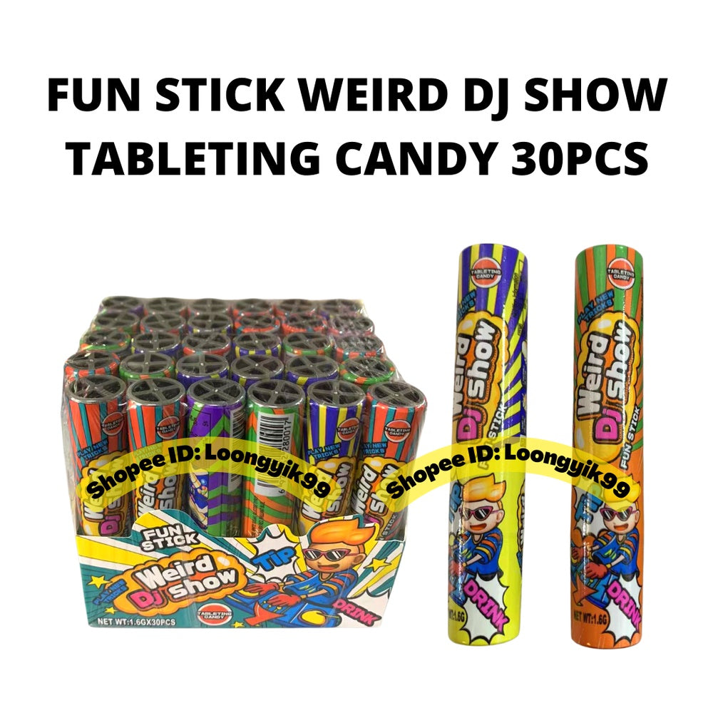 FUN STICK WEIRD DJ SHOW TABLETING CANDY 30PCS