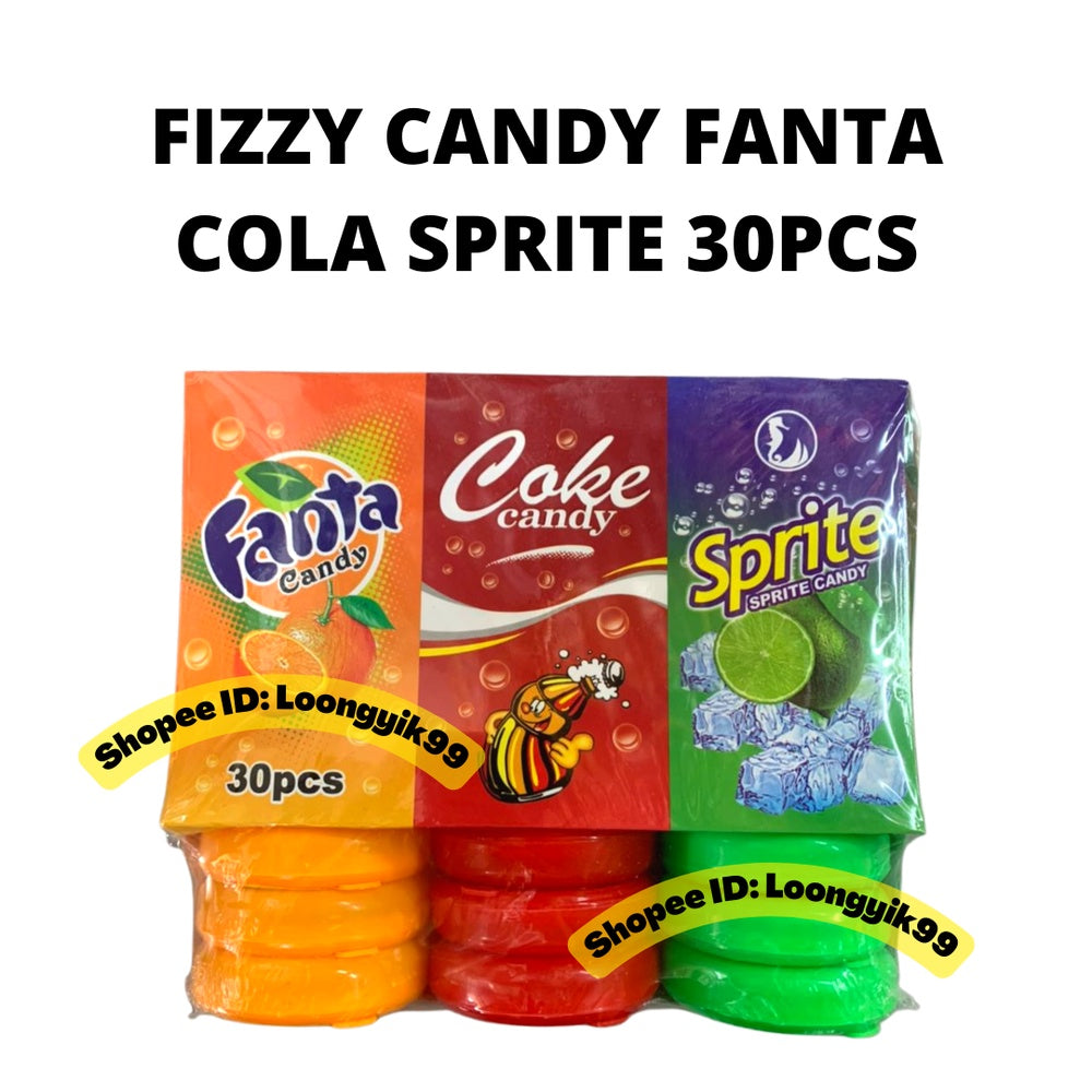 FIZZY CANDY FANTA COLA SPRITE 30PCS