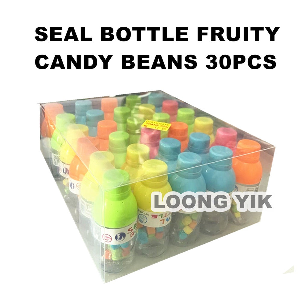 SEAL BOTTLE FRUITY CANDY BEANS 30PCS