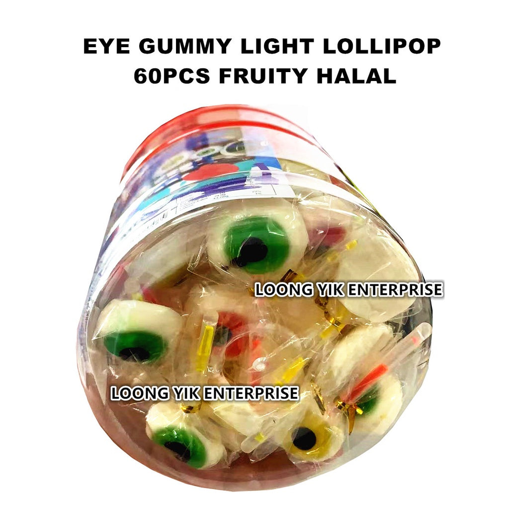 EYE GUMMY LIGHT LOLLIPOP 60PCS FRUITY HALAL