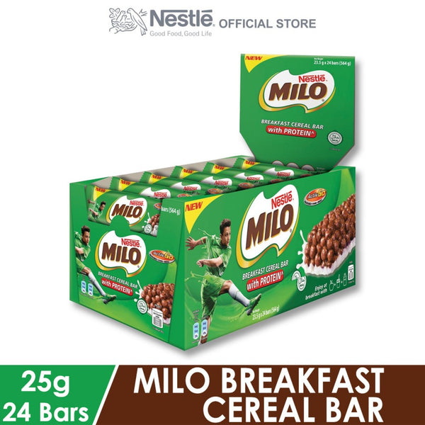 NESTLE MILO BREAKFAST CEREAL BAR WITH PROTEIN 23.5G X 24BARS