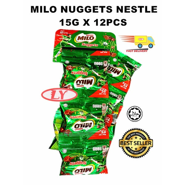 NESTLE MILO NUGGETS HALAL 15G X 12PCS HALAL JAJAN MALAYSIA MILO SEDAP