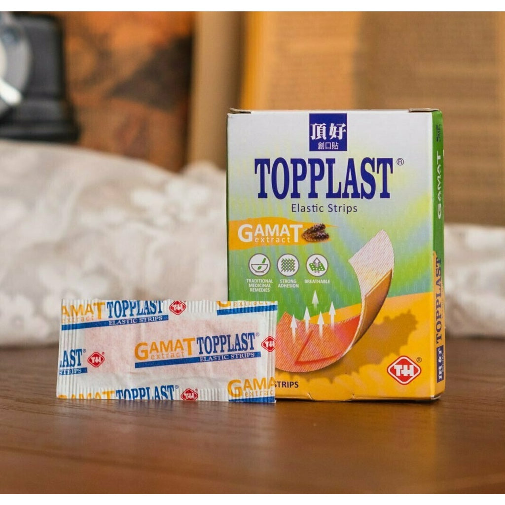 Topplast Elastic Strips Gamat Extract 20Pcs [ Kualiti Kain ] 顶好 创口贴 胶布 Plasters