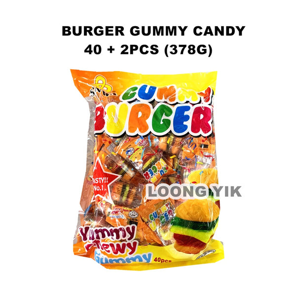 BURGER/ASSORTED GUMMY CANDY 40PCS