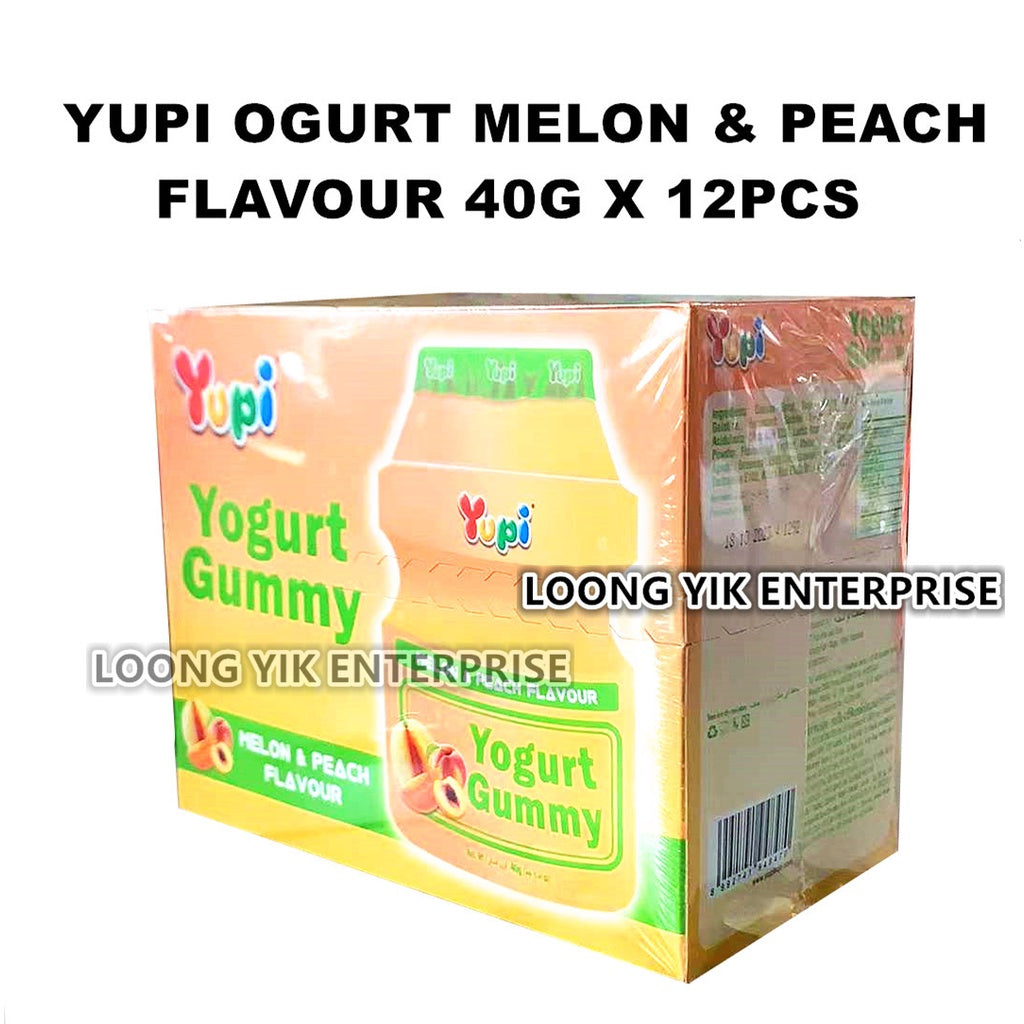 YUPI PUZZLE GUMMY / YOGURT MELON & PEACH FLAVOUR 40G X 12PCS HALAL