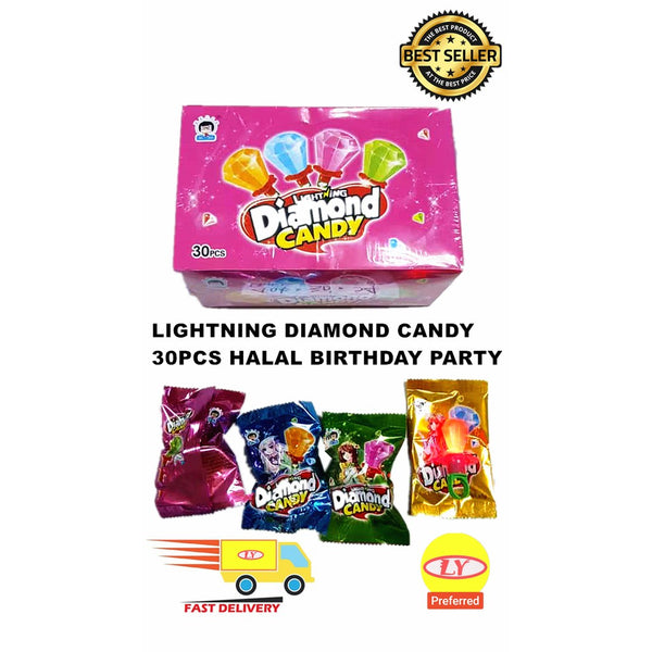 LIGHTNING DIAMOND CANDY 30PCS HALAL BIRTHDAY PARTY