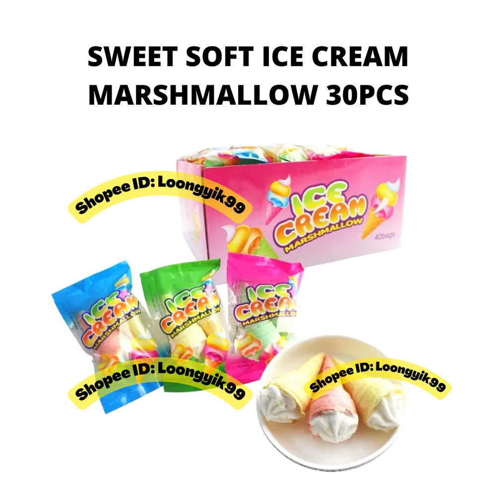 SWEET SOFT ICE CREAM MARSHMALLOW 30PCS HALAL