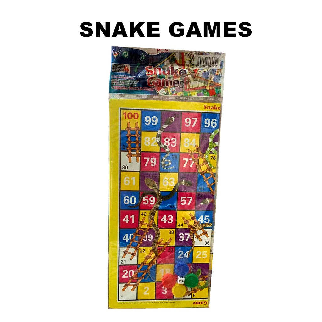 BOARD GAME - SNAKE / DRAUGHT / AEROPLANE GAME 1PACK = 3TYPE (SNAKE FINISH)