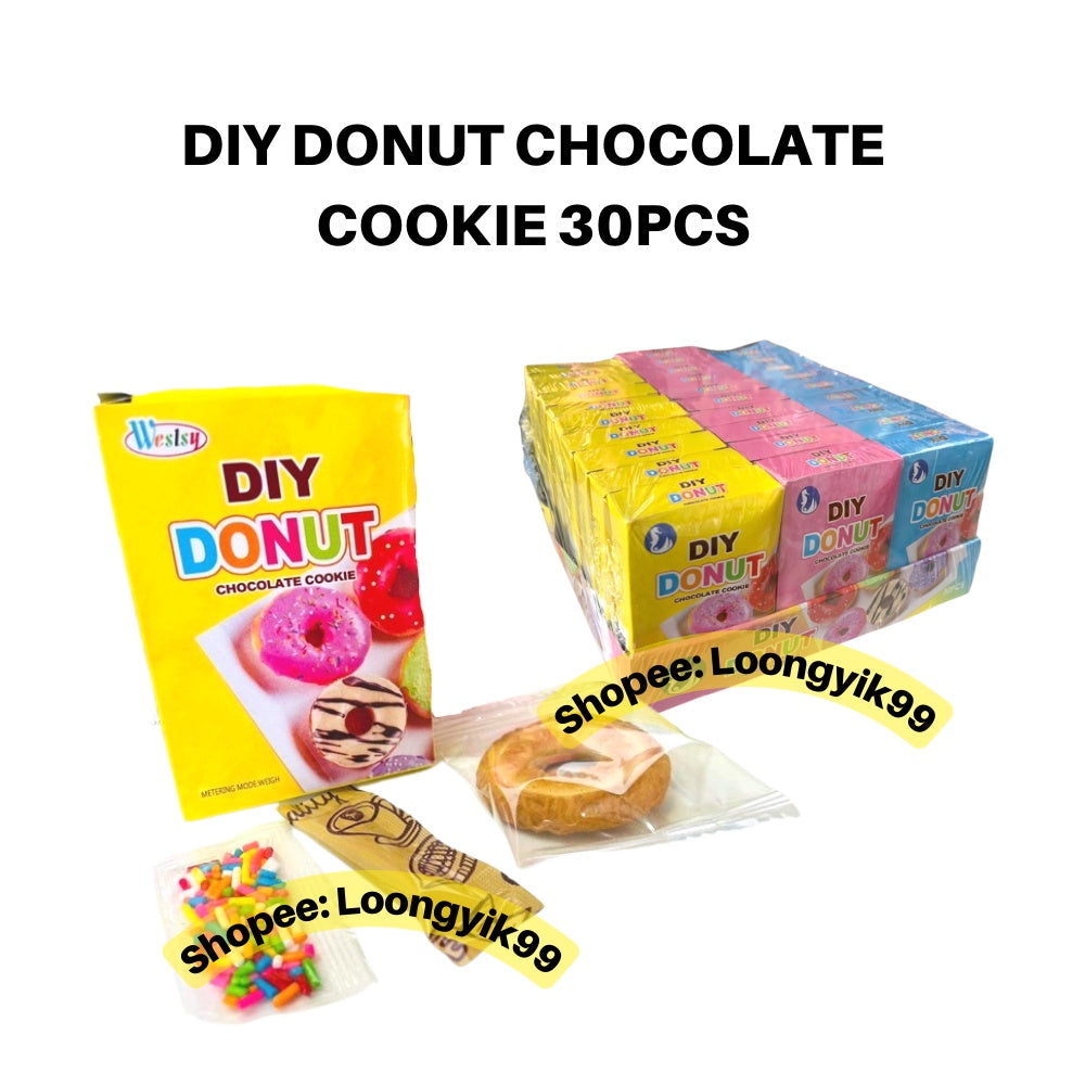 DIY DONUT CHOCOLATE COOKIE 30PCS fun fruity halal