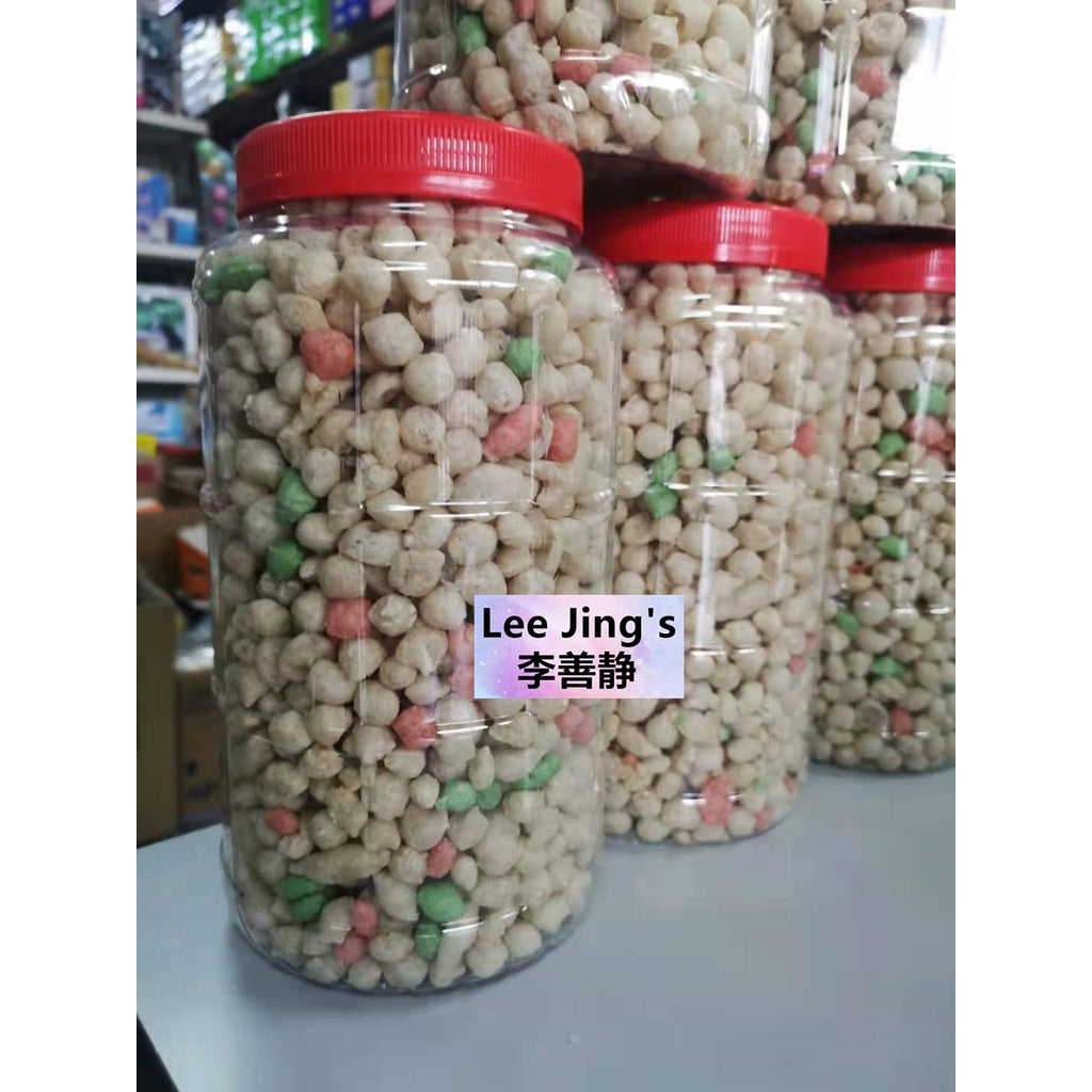 Lee jing's 酥脆彩色球/花生饼 CRISPY COLOURFUL/BISKUT PEANUT 1JAR