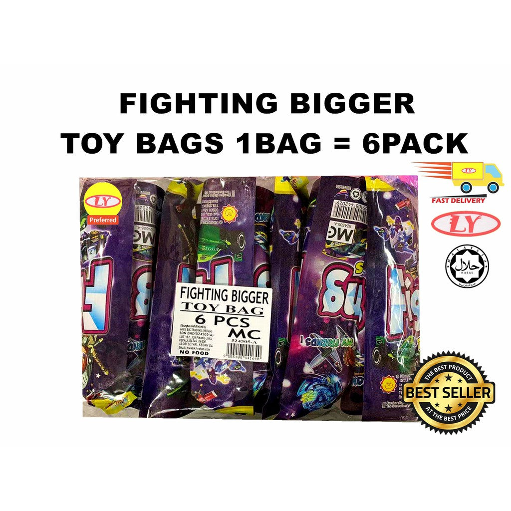 FIGHTING BIGGER TOY BAGS 1BAG = 6PACK ( SURPRISE BAG MAINAN )